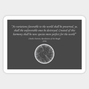 Dramatic Darwin Quote Sticker